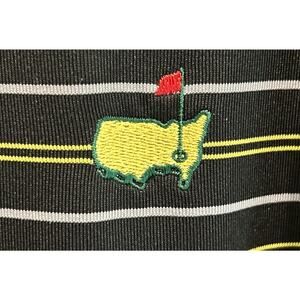 Men’s MASTERS TECH Black Striped Short Sleeve Polo Shirt Size XL *B8